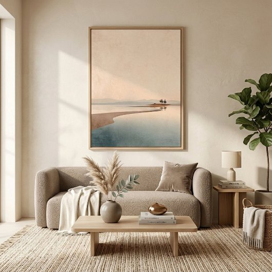 Living Room Coastal Minimalist Wall Art Print  ポスター