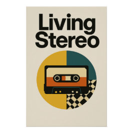 Living Stereo – L’affiche rétro qui groove ポスター
