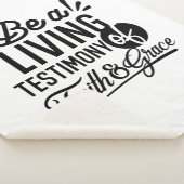 Living Testimony Bible Quote Christian Motivation シェルパブランケット (3/4)