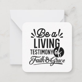 Living Testimony Bible Quote Christian Motivation ノートカード