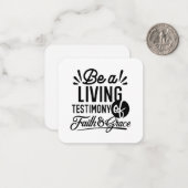 Living Testimony Bible Quote Christian Motivation ノートカード (正面/裏面インサイチュ)