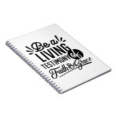 Living Testimony Bible Quote Christian Motivation ノートブック (右側)