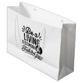 Living Testimony Bible Quote Christian Motivation ラージペーパーバッグ (正面アングル)