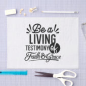 Living Testimony Bible Quote Christian Motivation 薄葉紙 (クラフト)