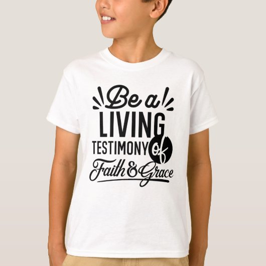 Living Testimony Bible Quote Christian Motivation Tシャツ (正面)