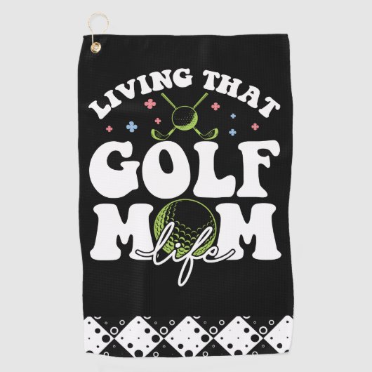 Living That Golf Mom Life ゴルフタオル (正面)