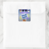 Living That [Grade] Life"カスタマイズ可能なデザイン スクエアシール (バッグ)