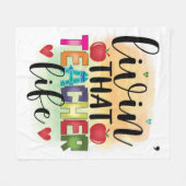 Living That Teacher Life - Gift For Teachers フリースブランケット (正面(横))