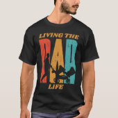 Living the Dad Life  Twins in Stroller Graphic Tシャツ (正面)