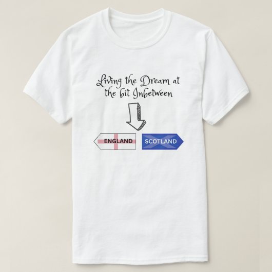 Living the dream at the bit Inbetween Tシャツ (デザイン正面)