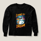 Living the Dream Cool Cat T-Shirt (デザイン正面)