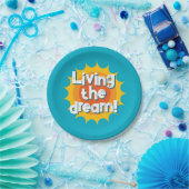 Living the dream fun paper food plates for party ペーパープレート (パーティー)