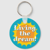 Living the dream keychain with sunny logo キーホルダー (裏面)