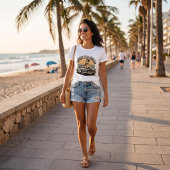 Living the Dream Retro Car Sunset Tee Tシャツ