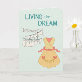 Living  the Dream – Retro Housework Humor カード
