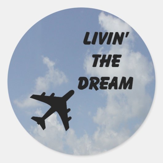 Living The Dream Round Sticker ラウンドシール (正面)