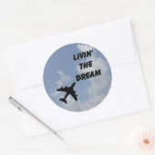 Living The Dream Round Sticker ラウンドシール (封筒)