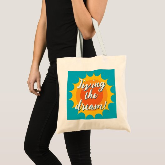 Living the dream sunny tote bag for women トートバッグ (正面(商品))