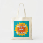 Living the dream sunny tote bag for women トートバッグ (正面)