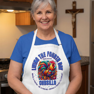 Living The Fourth Day Cursillo DeColores Rooster エプロン