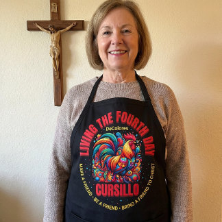 Living The Fourth Day Cursillo DeColores Rooster エプロン