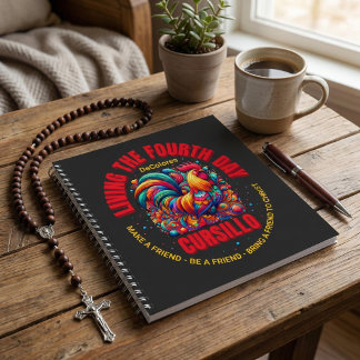 Living The Fourth Day Cursillo DeColores Rooster ノートブック