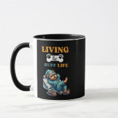 「Living The Ruff Life」ヨークシャーテリア11oz Coffee Mug マグカップ (左)