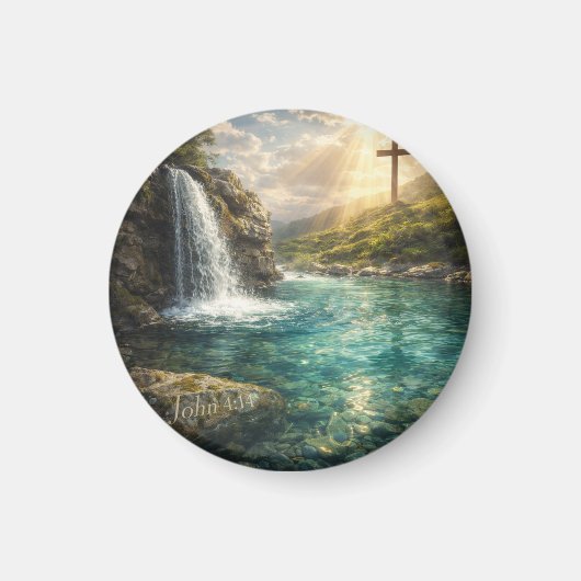 Living Water Christian Wall Art  マグネット (正面)
