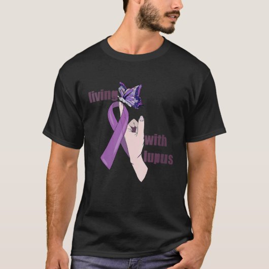 Living With Lupus Lupus Awareness Tシャツ (正面)