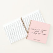 Living your Dreams赤面ピンクジャーナルノートブック ノートブック (内部)