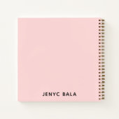 Living Your Dreams Blush Pink Design ノートブック (裏面)