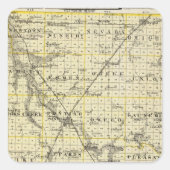 Livingston郡およびポンティアクの地図 スクエアシール (正面)