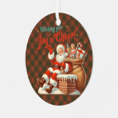 Livingston Ancient Scottish Tartan Christmas メタルオーナメント (正面左)