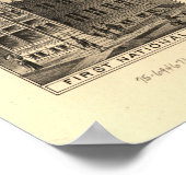 Livingston Montana 1883 Antique Panoramic Map ポスター (角)