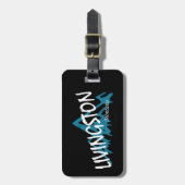 Livingston Montana Mountain ラゲッジタグ (正面縦)