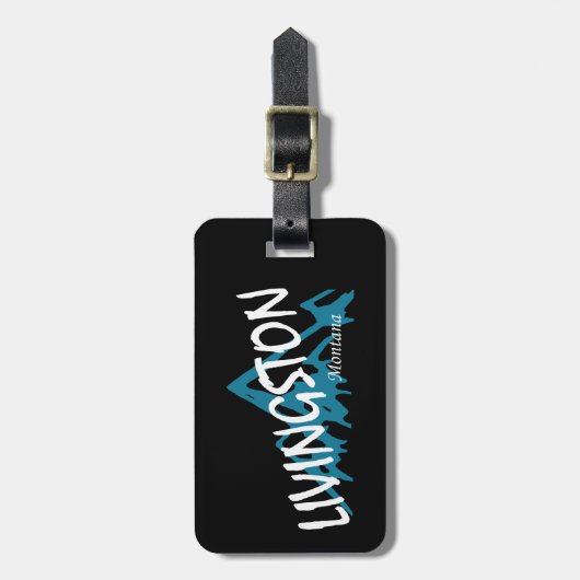 Livingston Montana Mountain ラゲッジタグ (正面縦)