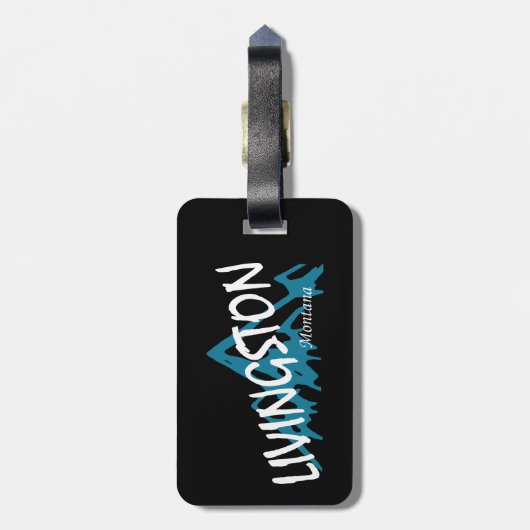 Livingston Montana Mountain ラゲッジタグ (裏面縦)