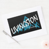 Livingston Montana Mountain 長方形シール (封筒)