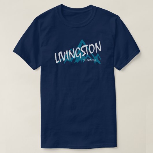 Livingston Montana Mountain Tシャツ (デザイン正面)