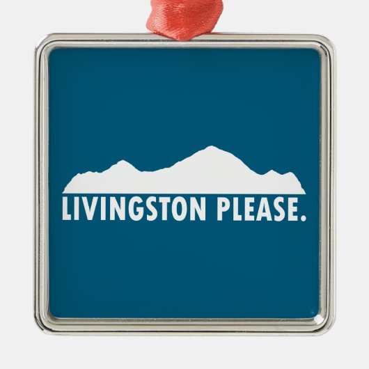 Livingston Montana Please メタルオーナメント (正面)