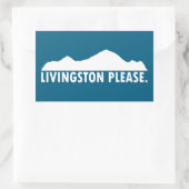 Livingston Montana Please 長方形シール (バッグ)
