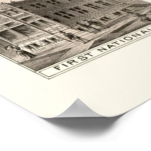 Livingston, MT Panoramic Map - 1884 ポスター (角)