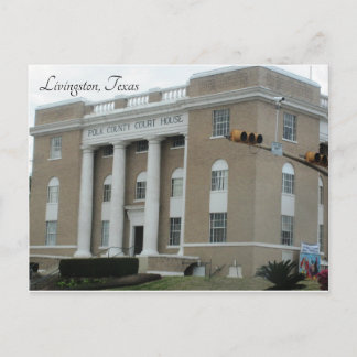 Livingston, Texas ~ Polk County Court House ポストカード