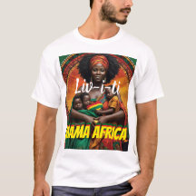 LIVITY. MAMA AFRICA メンズ ベーシック Tシャツ