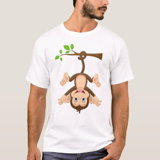LIVIYA – かわいい漫画のサル Tシャツ