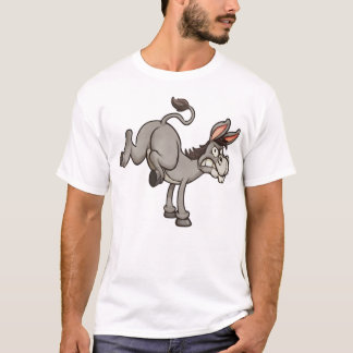 LIVIYA – かわいい漫画の蹴りロバ Tシャツ