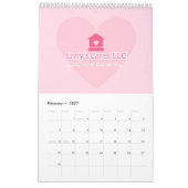 Liviys Cares ロゴ カレンダー (2月 2027)