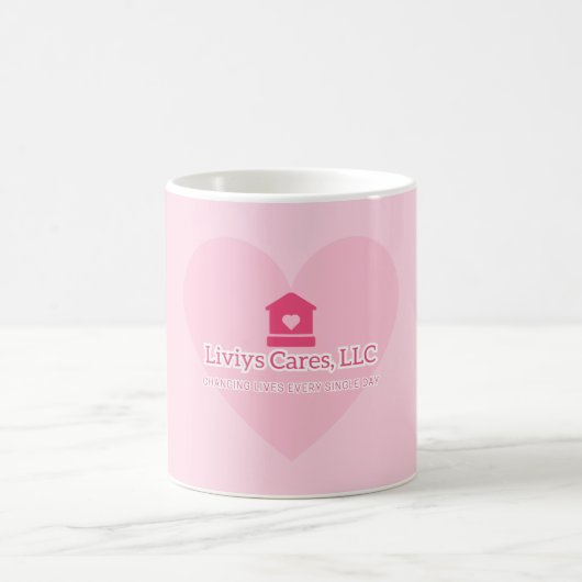 Liviys Cares ロゴ コーヒーマグカップ (中央)