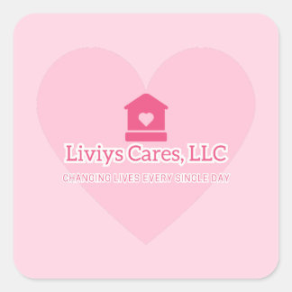 Liviys Cares ロゴ スクエアシール