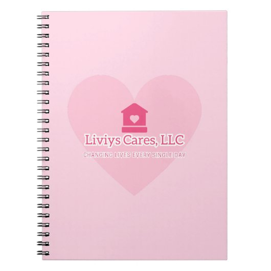 Liviys Cares ロゴ ノートブック (正面)